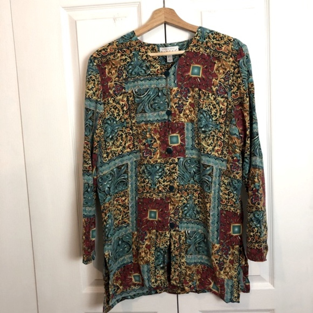 Printed Tunic Top 100% SILK